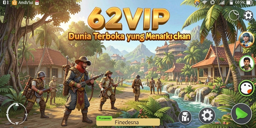Tampilan gameplay 62VIP di dunia terbuka yang luas.