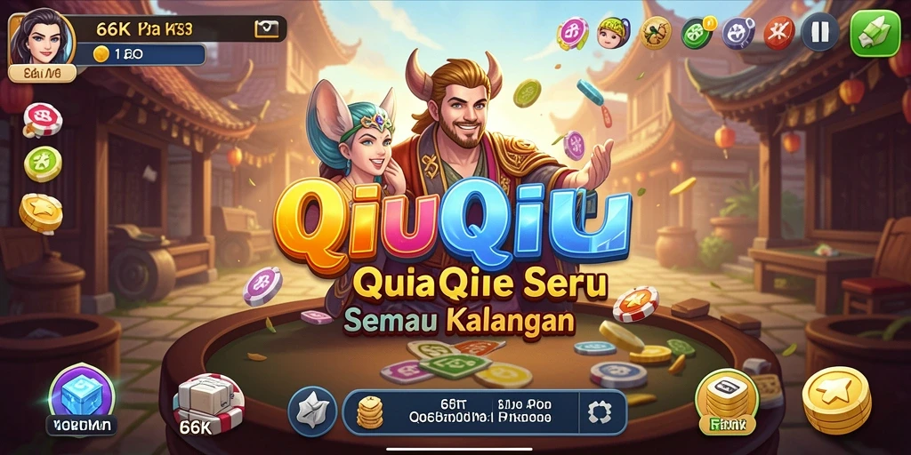 Tampilan menawan dari gameplay QiuQiu dalam 66K.