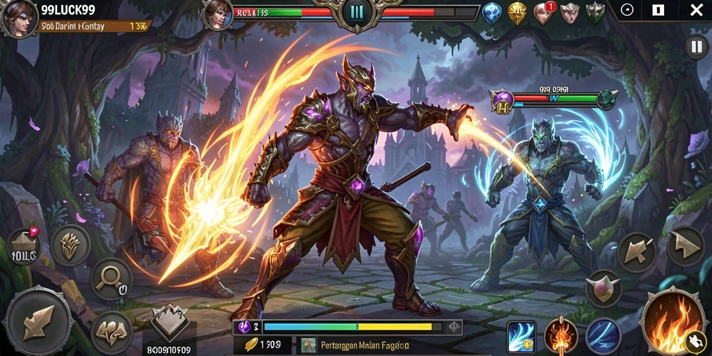 Gameplay ARPG yang mendebarkan dan interaktif.