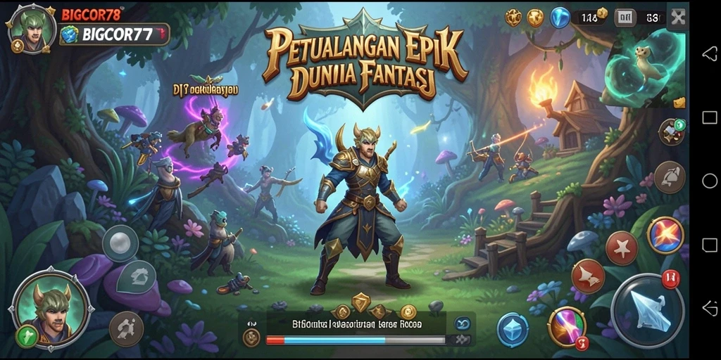 Tampilan gameplay RPG yang memukau di BIGCOR78.