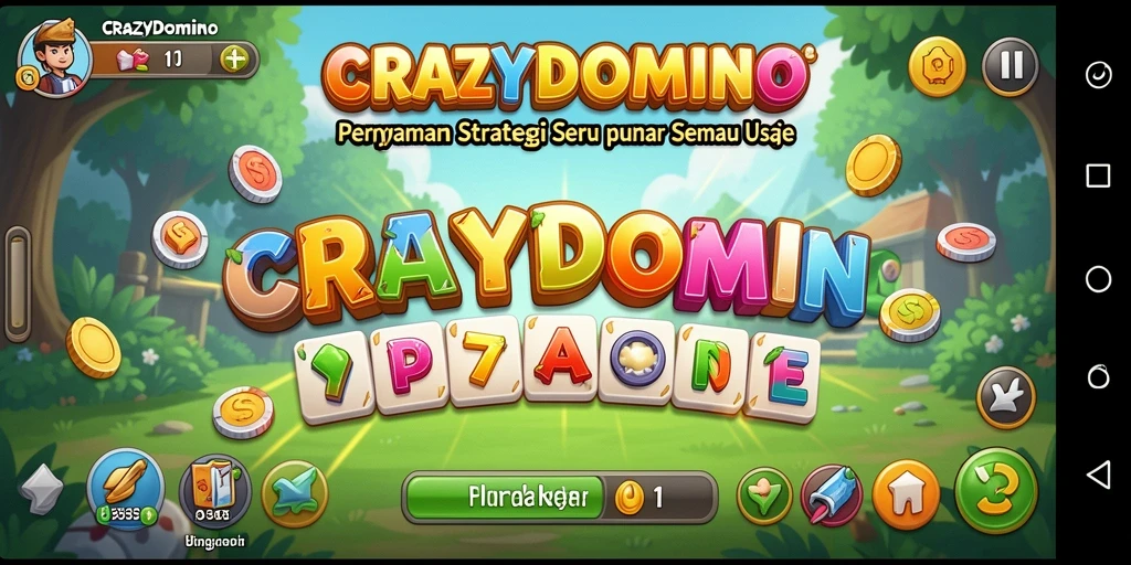 Screenshot menunjukkan aksi seru dalam gameplay strategi CRAZYDOMINO.