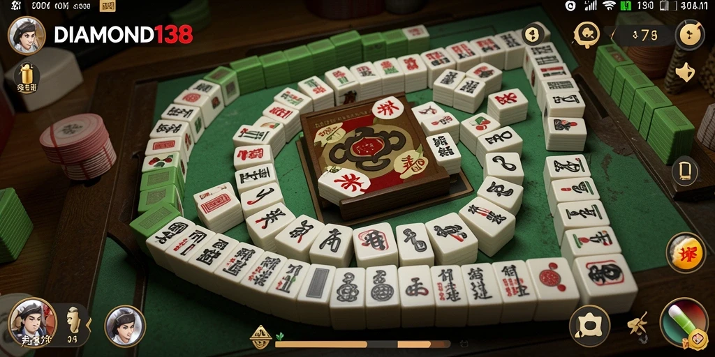 Screenshot dari permainan Mahjong DIAMOND138 yang seru dan menarik.