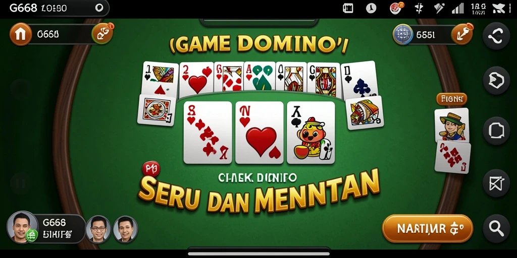 Screenshot G668 menampilkan gameplay seru permainan Domino.