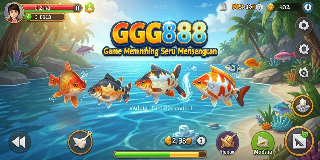 Screenshot utama GGG888 menampilkan aksi memancing yang menegangkan.