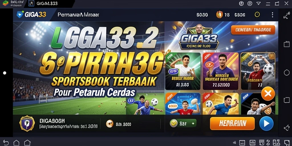 Tampilan gameplay Sportsbook GIGA33 yang menarik dan interaktif.