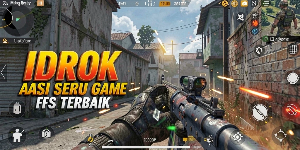 Screenshot IDROK menampilkan aksi seru dalam pertempuran FPS.
