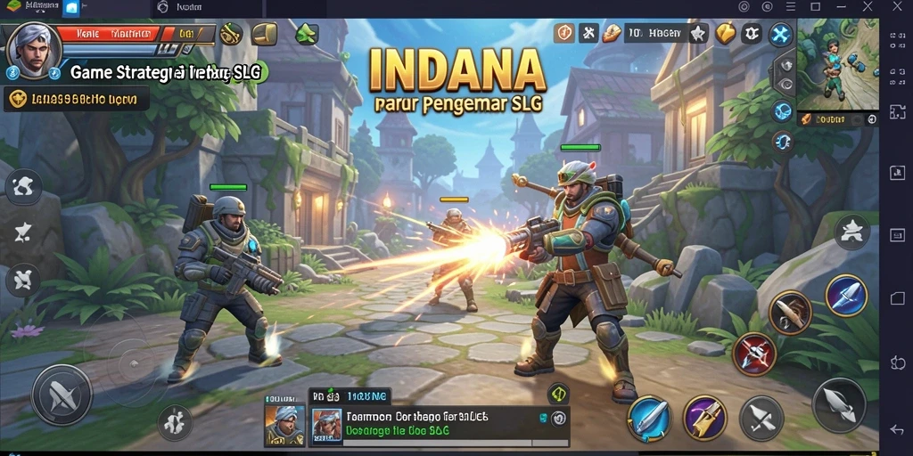 Tampilan gameplay INDAAA yang memukau dan penuh strategi.