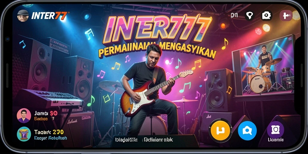 Tampilan screenshot yang menampilkan gameplay musik INTER77 yang seru.