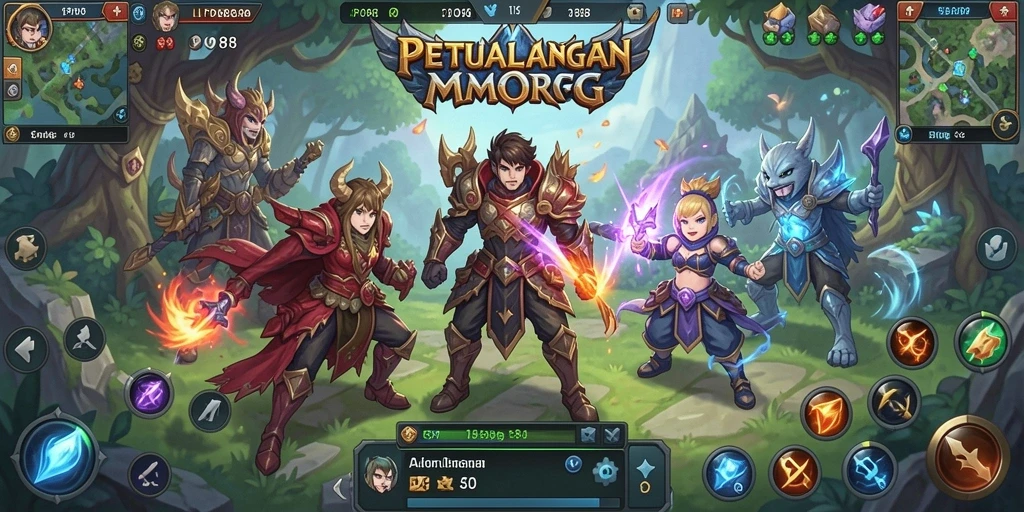 Tampilan gameplay seru di dunia MMORPG LPO88