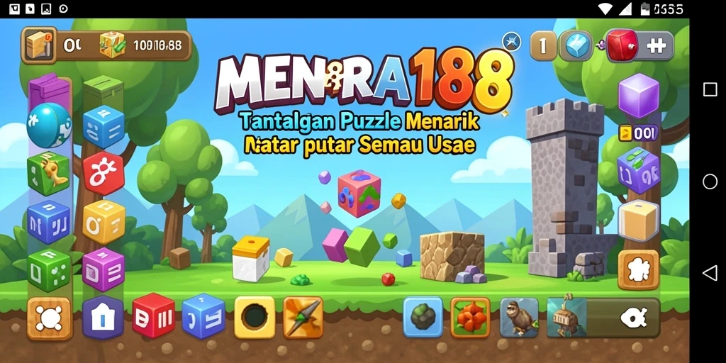 Tampilan gameplay MENARA188 yang menantang dalam menyelesaikan teka-teki.