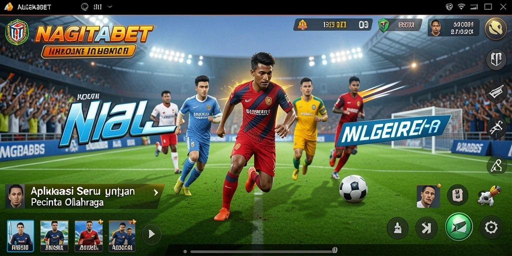 Screenshot gameplay NAGITABET menampilkan adrenalin pertandingan olahraga.