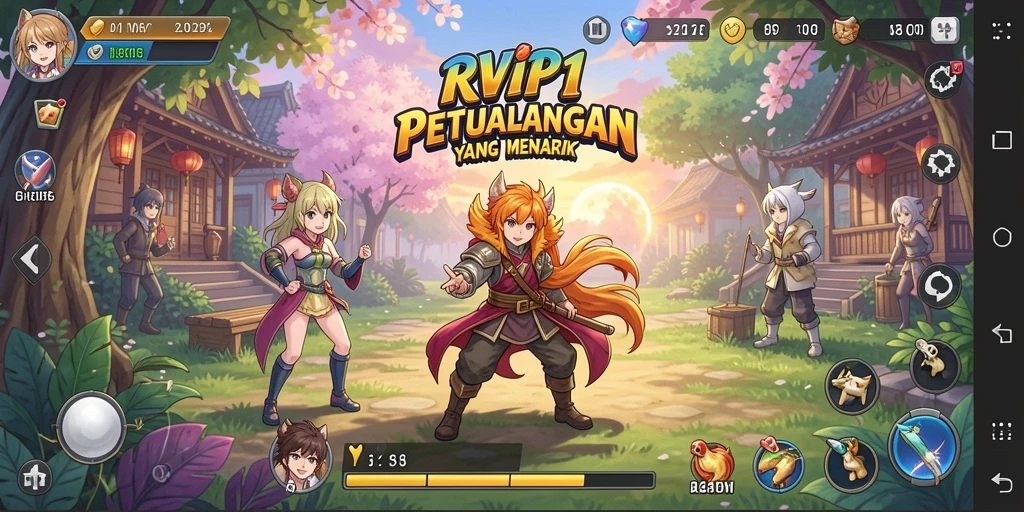 Screenshot menunjukkan momen seru dalam gameplay RVIP1.