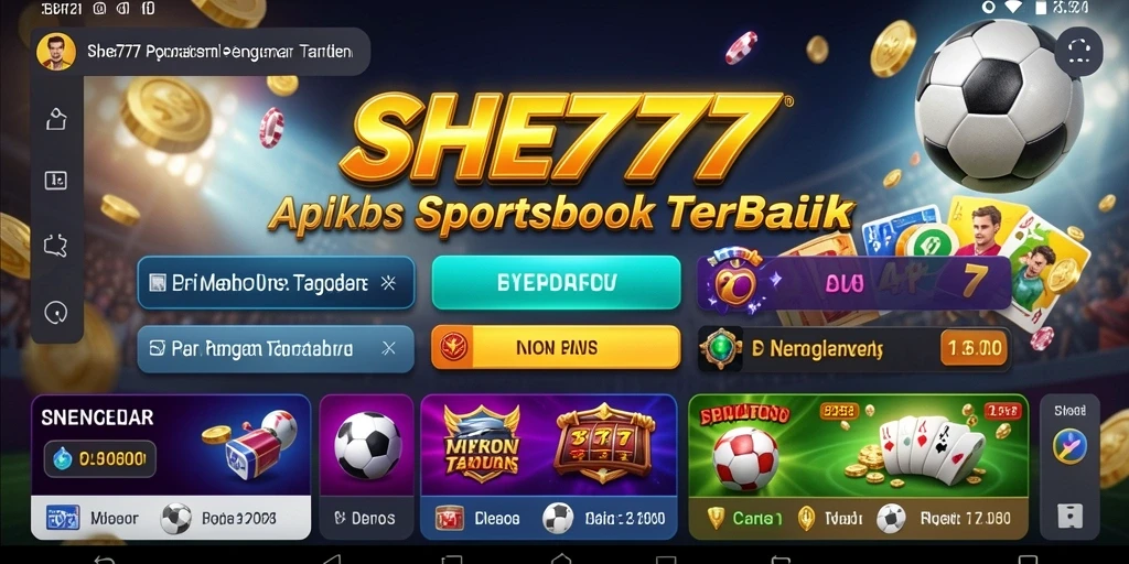 Tampilan menarik dari aplikasi SHE777 saat melakukan taruhan olahraga.