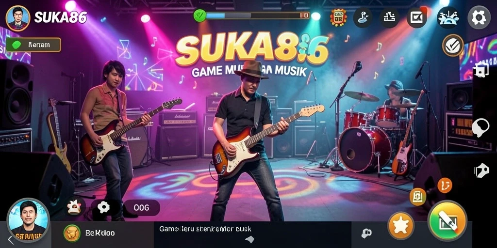 Tampilan menarik dari gameplay SUKA86 yang melibatkan musik dan tantangan.